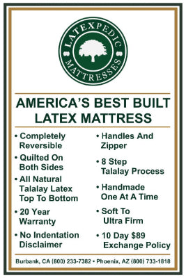 7" Tall Natural Latex Mattress